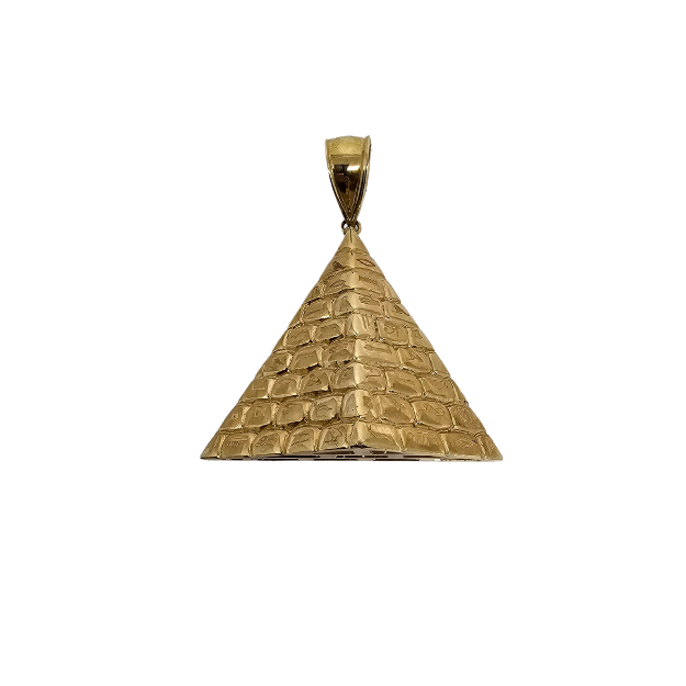 10K Gold Pyramid  Pendant New