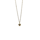 Collier Coeur Charmant en or jaune 10K sur chaîne Singapour DREY-775