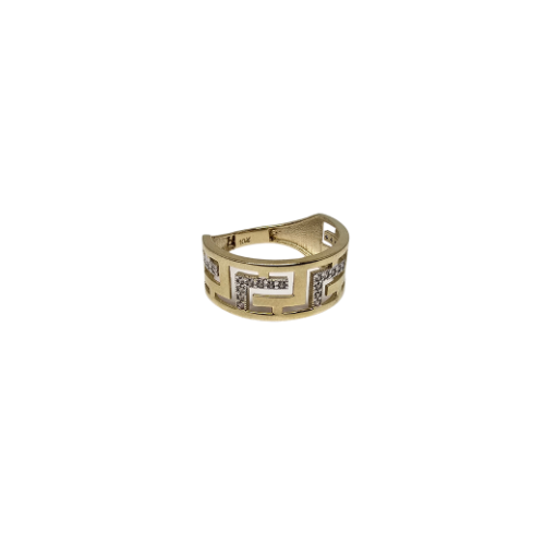 10k Gold greek design Women Ring New