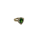 10k Gold green pear shape Ring