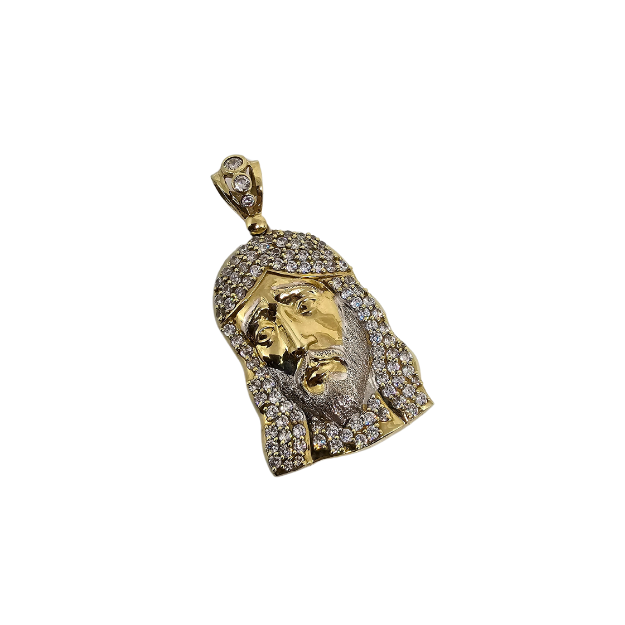 10k Gold Jesus Pendant New