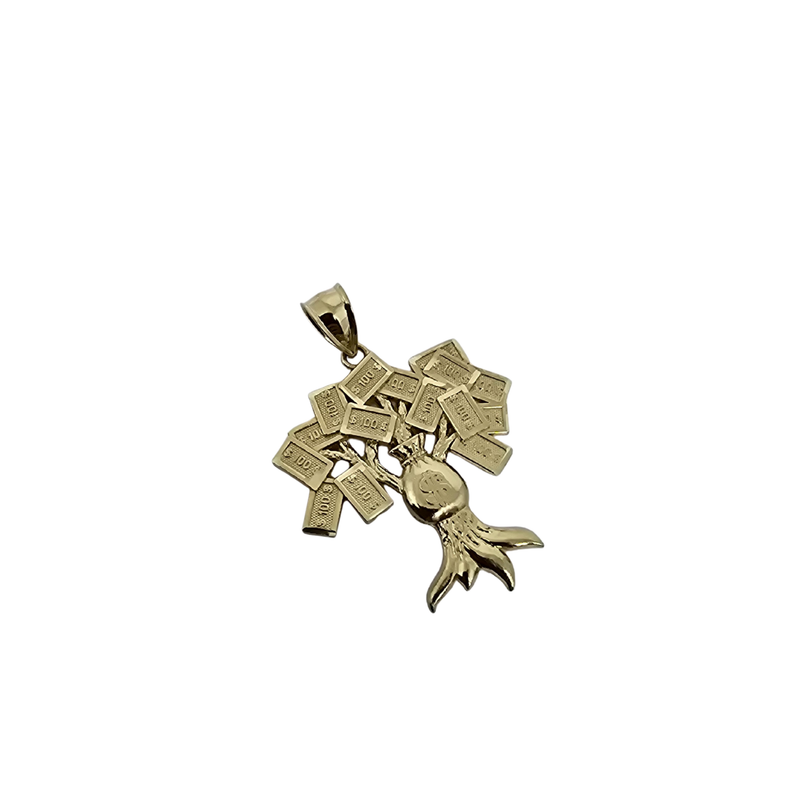 Money tree - 10K Gold  Pendant
