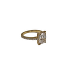 14K Gold Engagement Ring with 3.00ct Radiant-Cut VS Clarity EF color LAB diamond
