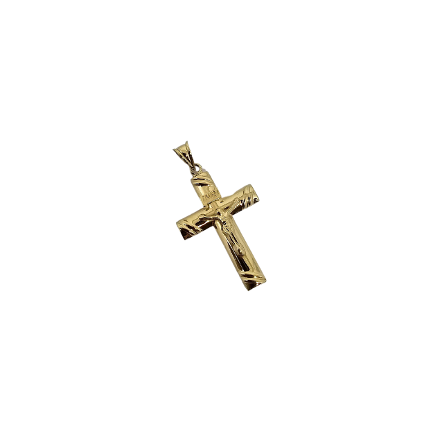 Pendentif Croix meduse  en or 10k CP017