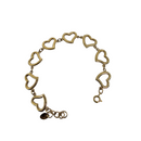 13mm Heart  Bracelet 10K Yellow Gold