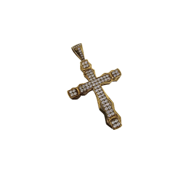Pendentif croix en or 10k Romeo