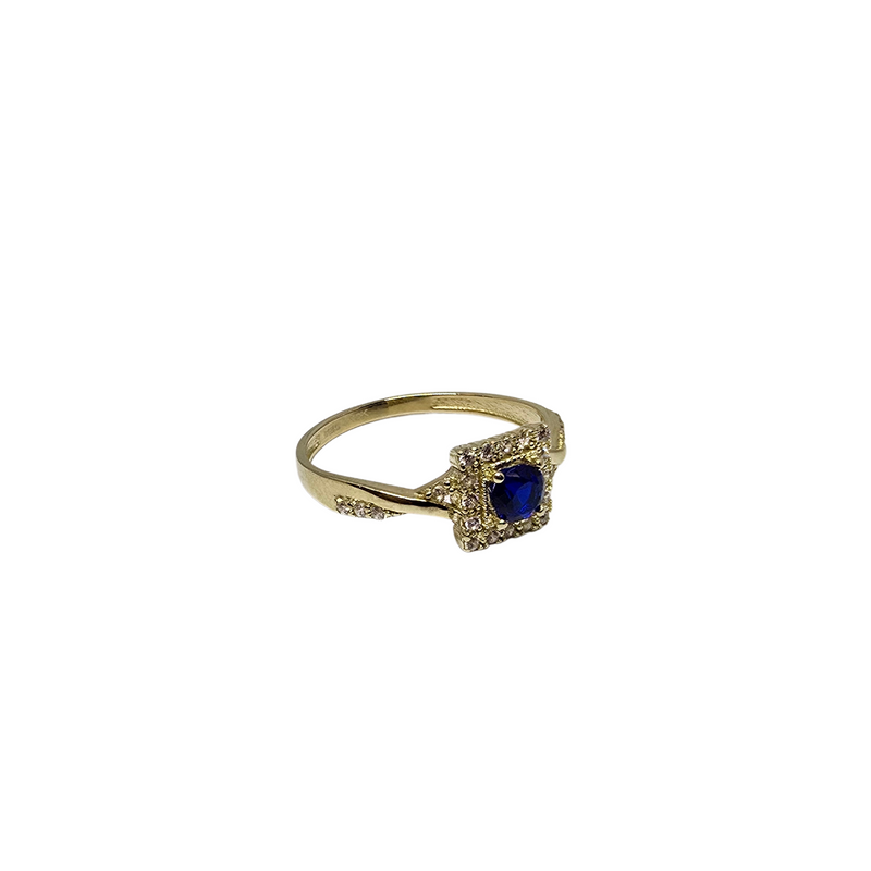 10k gold blue stone ring