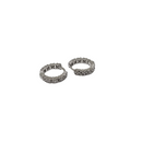 10k Or blanc Boucles d'oreilles huggies