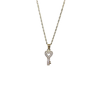 10k Gold Chain with Yellow Gold Key of Love pendant New