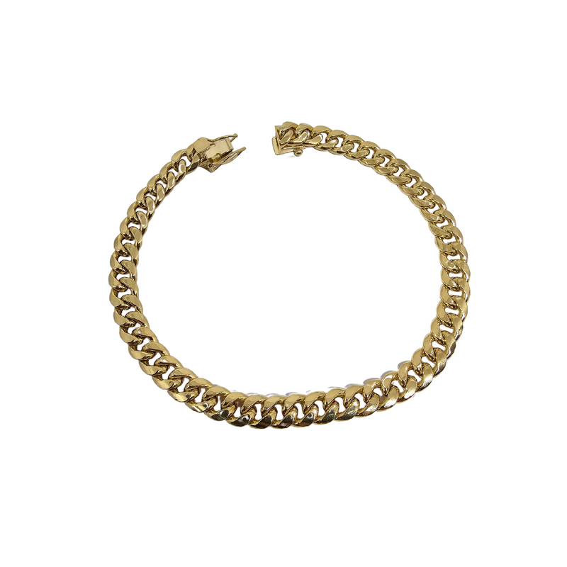 14k 7MM Miami Cuban Link Bracelet