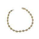 10k 5mm Grains de café or jaune