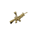 10k Gold Gun Pendant