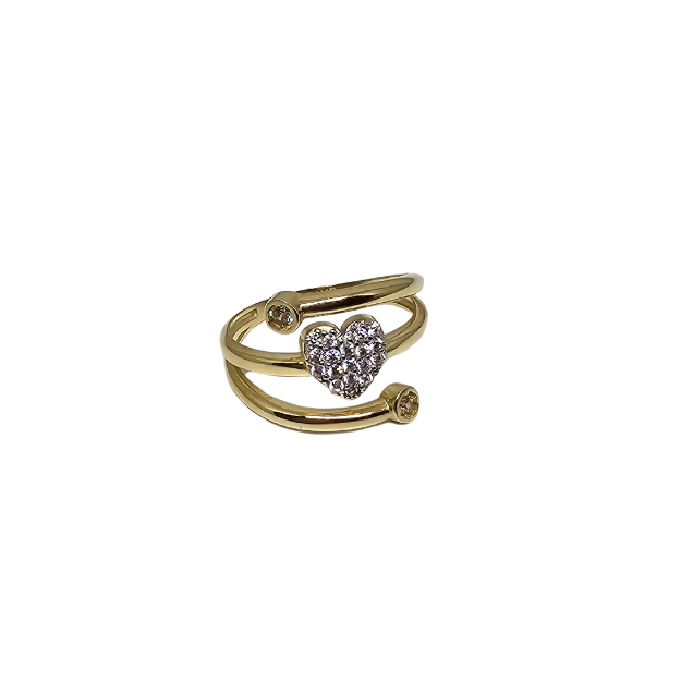 10k Gold Heart Women Ring New