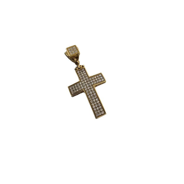 Pendentif croix en or 10k Elio