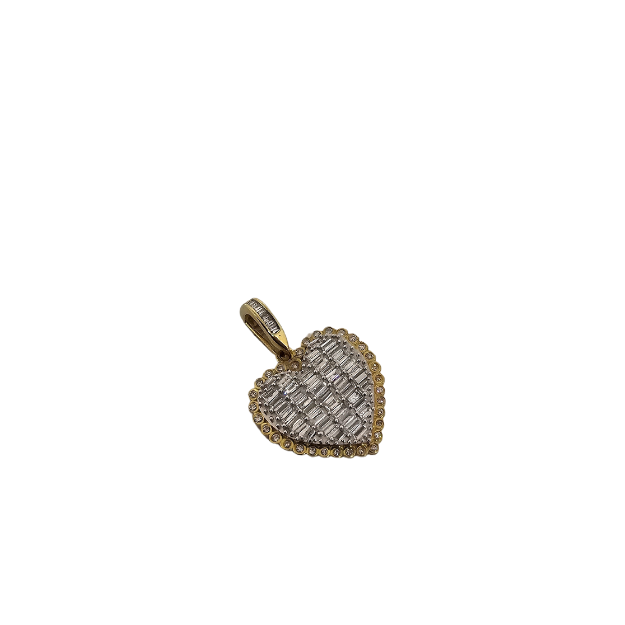 14k Heart Pendant  1.00ct Diamonds si  NEW