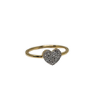 10k 0.12ct heart ring
