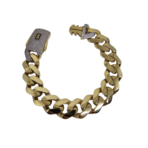 10k 17mm Jumbo Monaco Bracelets