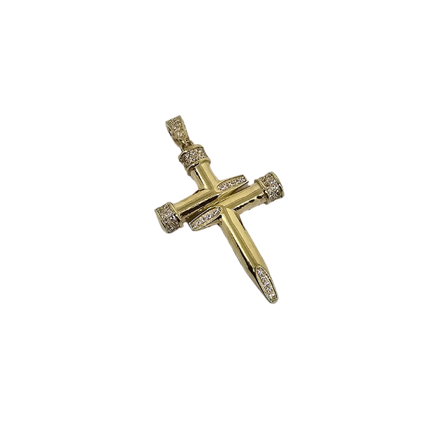 10k Gold Cross Pendant NEW MBS-1055