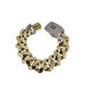 10K 23mm  Gold Jumbo Monaco Bracelet