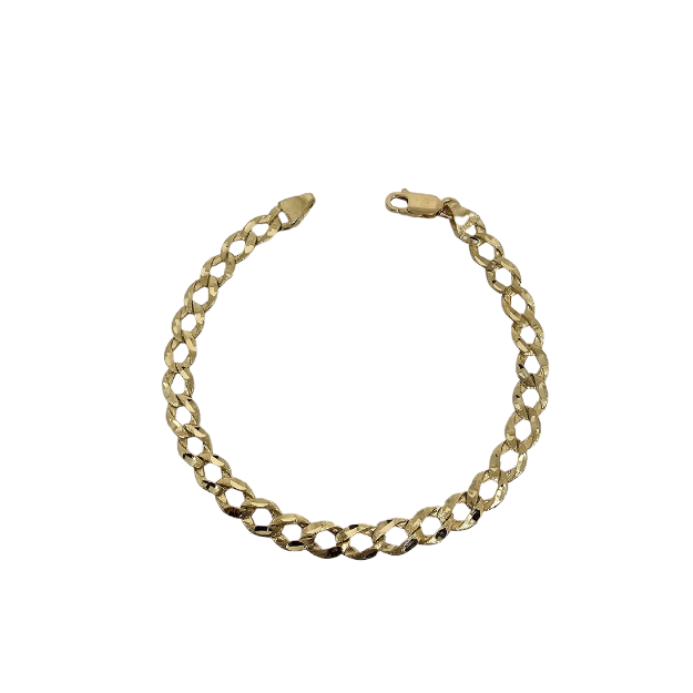 10K 6mm Curb Bracelet  Gold MBS-1080