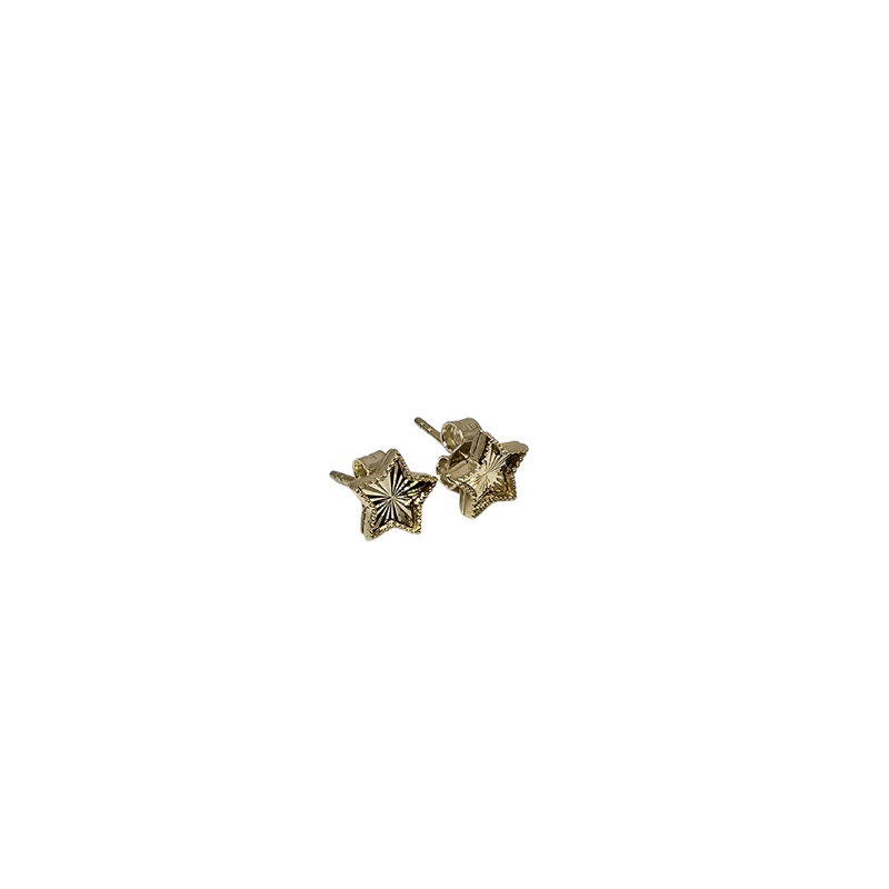 10k Yellow gold star shape with zirconia stones new MBS-061