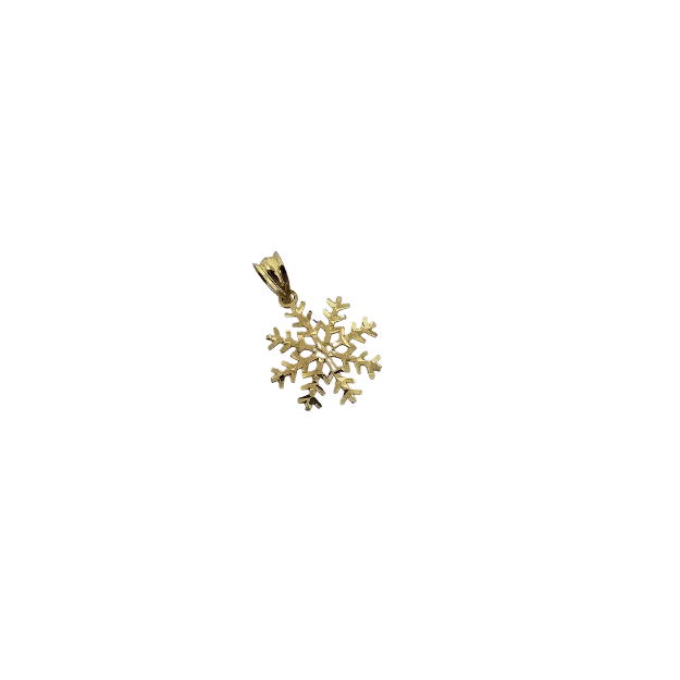 10k Gold pendant Snowflake New