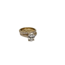 Beautiful Eternal Duo: 3.03CT Lab Diamond Engagement Rings in 14K Yellow Gold SR-34242