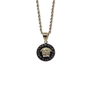 Striking 10K Yellow Gold Medusa Pendant – A Bold Symbol of Luxury