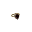 10k 6mm  Gold red  pear shape  Ring