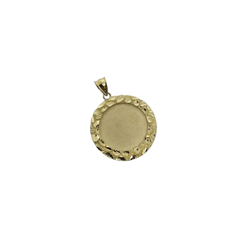 10k All Gold  Memory Pendant Nugget style