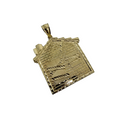 10k Gold Trap House Pendant New