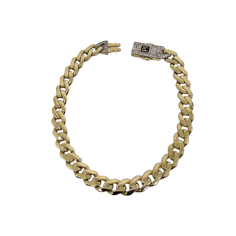7mm Monaco Bracelet 10k Gold