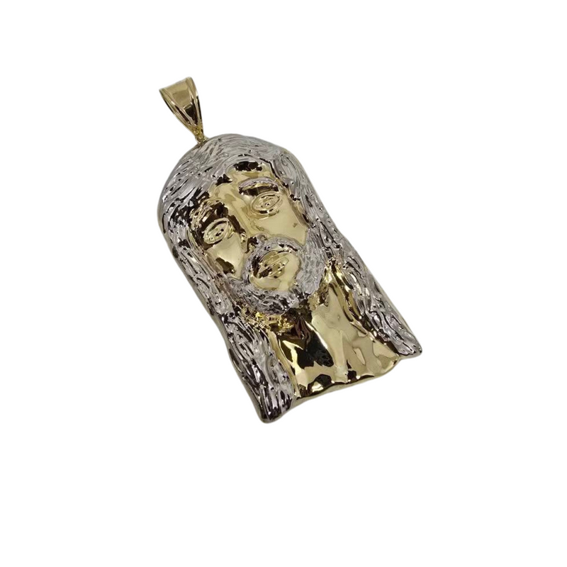 10k Gold Jesus Pendant jumbo back closed