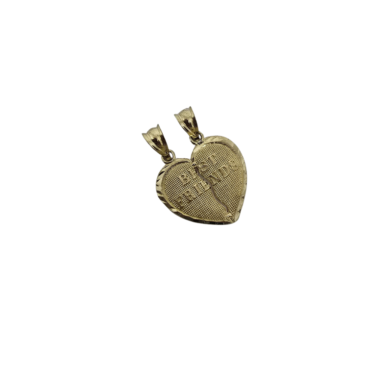 Best Friend Heart - 10K Gold  Pendant