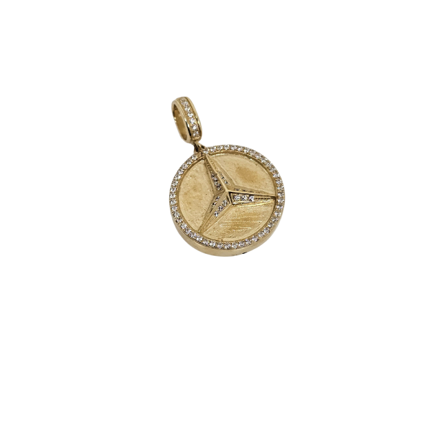 10k Gold pendant Mercedes  New