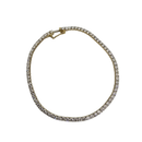 10k 2.6mm Ice Bracelet 2 tonnes Nouveau