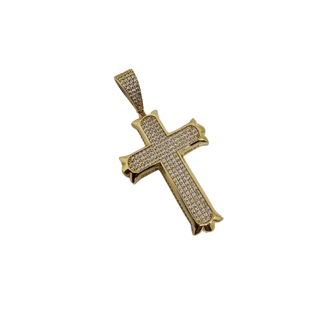 Pendentif Croix meduse  en or 10k CP017