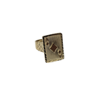 10K Gold A card Men’s Ring