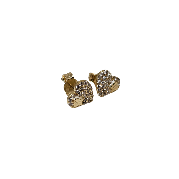 10k Heart Earring Yellow Gold