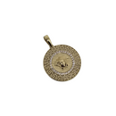 Greek Design Head Pendant with Zirconia Stones in Yellow Gold DREY-011