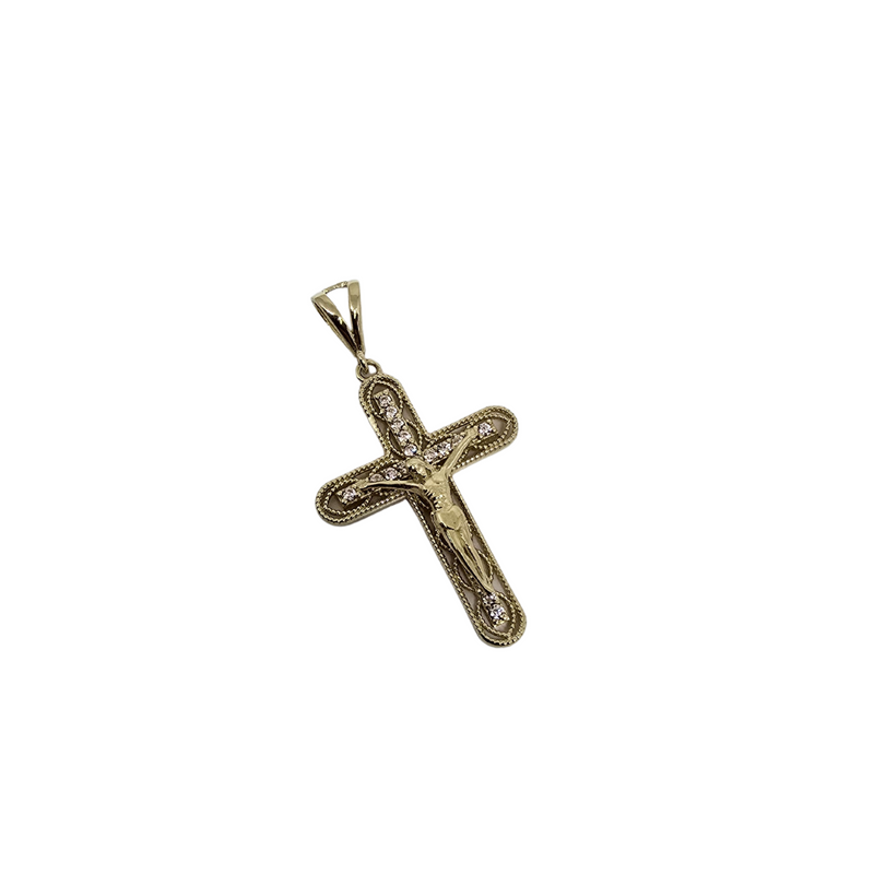 Classic 10K Yellow Gold Cross Pendant – A Timeless Statement