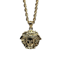 10k Rope Chain + medusa head pendant 10k gold