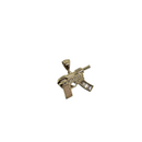 10K Yellow Gold Gun Pendant – Power, Style, Statement
