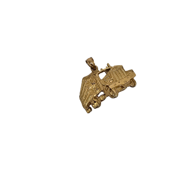 10k Gold pendant Truck  New