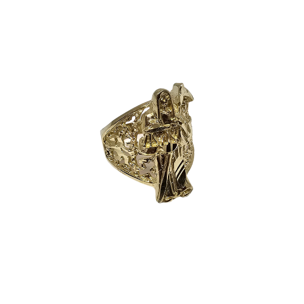 10k Yellow Gold Reaper Ring New