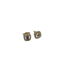 10K Yellow Gold Stud Earrings with Zirconia NEW