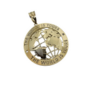 10k Gold Globe World Pendant