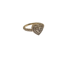 Golden Romance: 0.66ct Diamond Heart Ring in 14K Yellow Gold