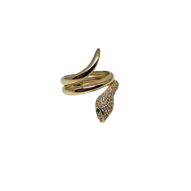 10k Gold Snake Women Ring New