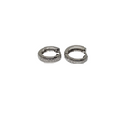 10k or blanc design grecque boucle d"oreilles huggies